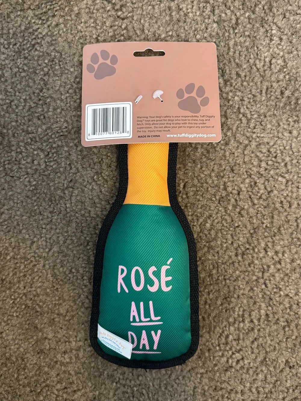 Haute Diggity Dog “Woof Clicquot Rosé” Champagne Dog Toy